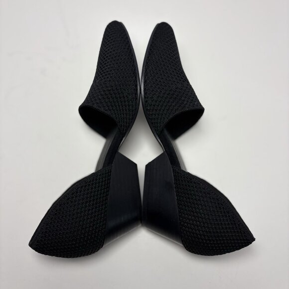 Eileen Fisher Lily D' Orsay Pumps Black Stretch Fabric Slip On Heel Shoes Sz 6.5 - Picture 7 of 10
